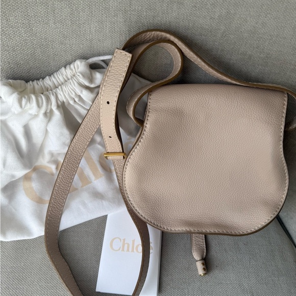 Chloe Taupe Leather Crossbody Bag - Picture 4 of 6